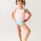 Rainbow Tie Dye Tie Shoulder One Piece