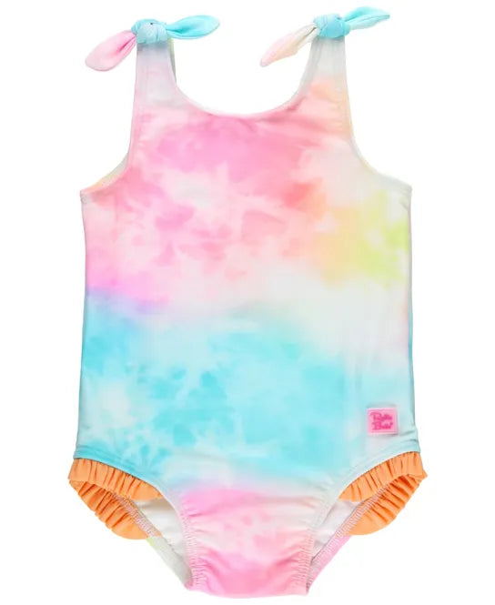 Rainbow Tie Dye Tie Shoulder One Piece