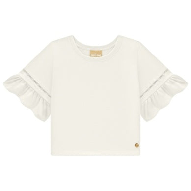 Ivory Ruffle Sleeve Top