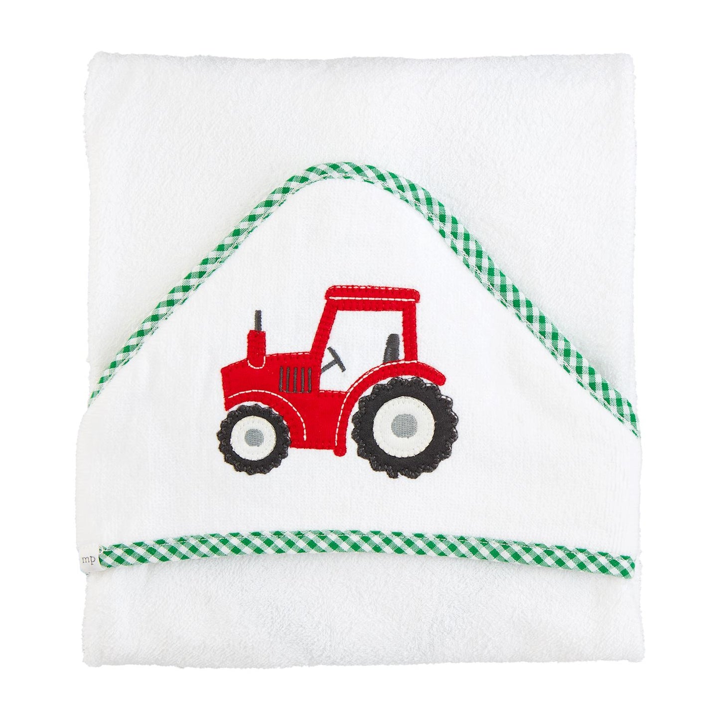 Tractor Applique Hooded Towel