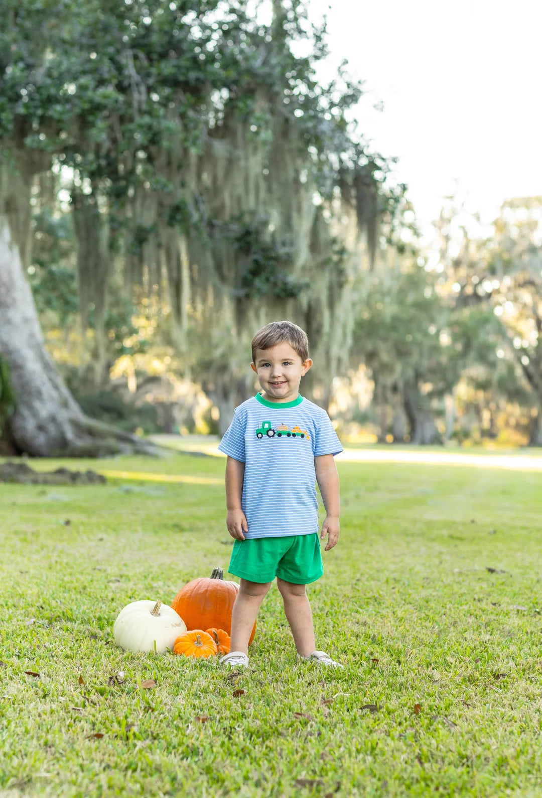 Trotter Street Kids Tractor Trail Short Set