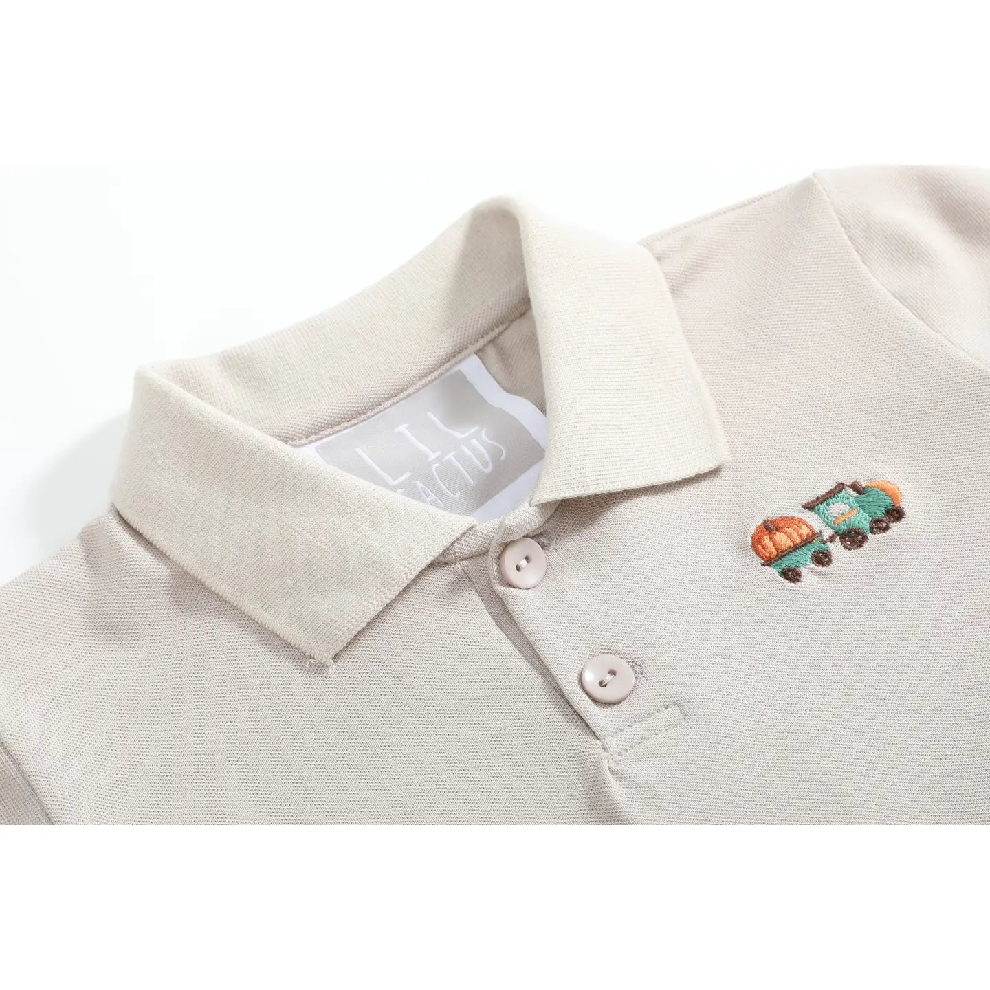 Sand Beige Tractor Polo Golf Shirt