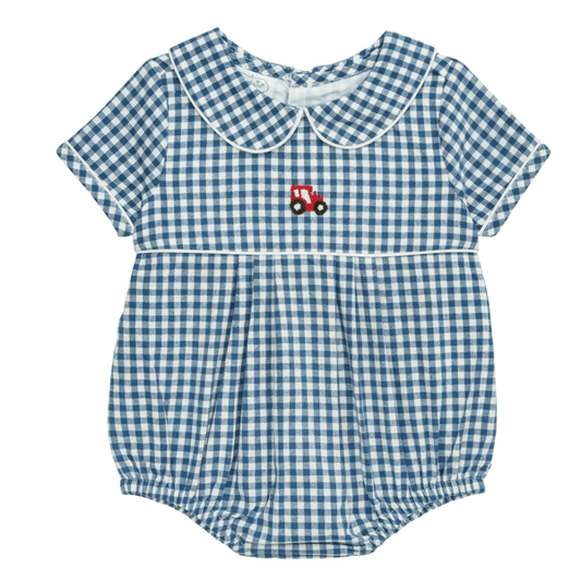 Tractor Icon Gingham Bubble