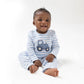Mini Tractors  Long Sleeve Snap Shoulder Romper
