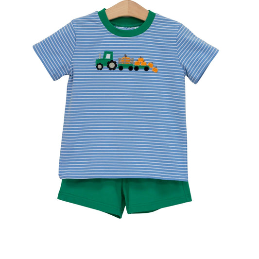 Trotter Street Kids Tractor Trail Short Set