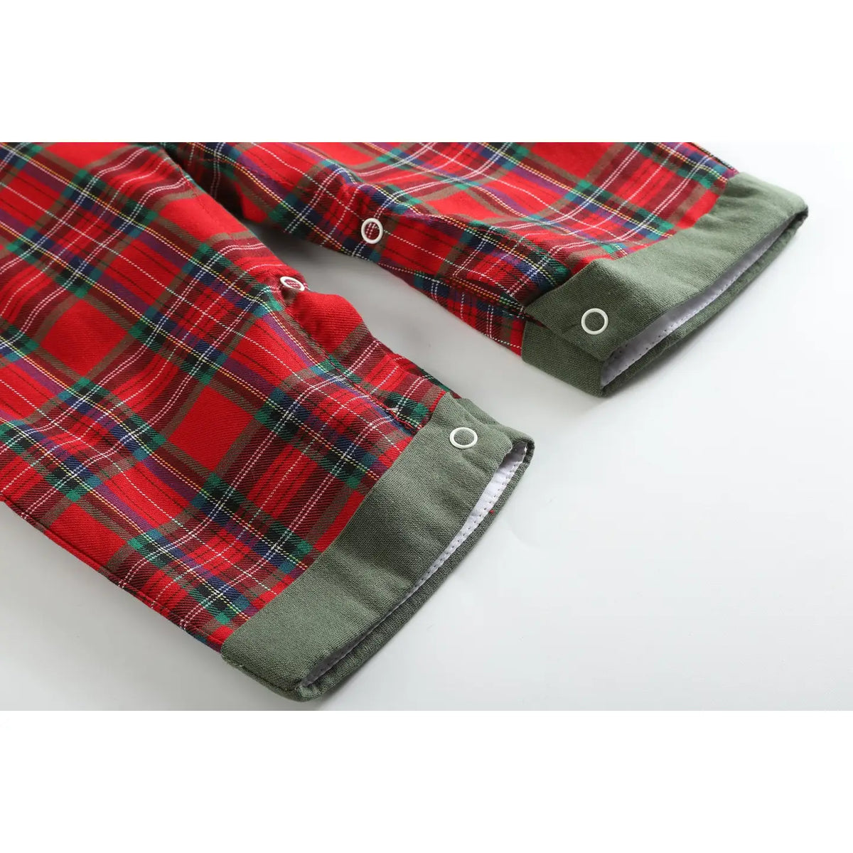 Red Plaid Truck & Tree Smocked Overalls