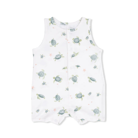 Sea Turtles  Sleeveless Shortie Romper