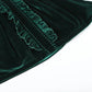 Green Velvet Ruffle Dress