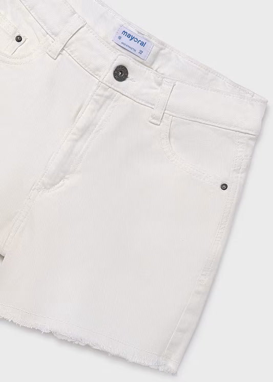 Mayoral 275 White Denim Shorts