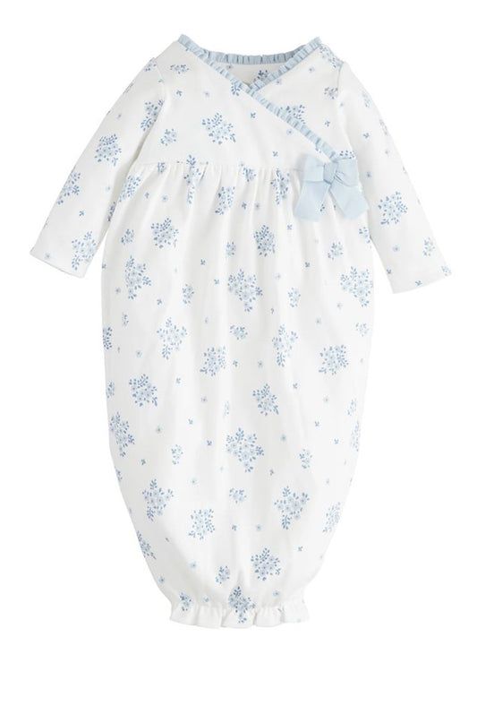White Ditsy Floral Gown