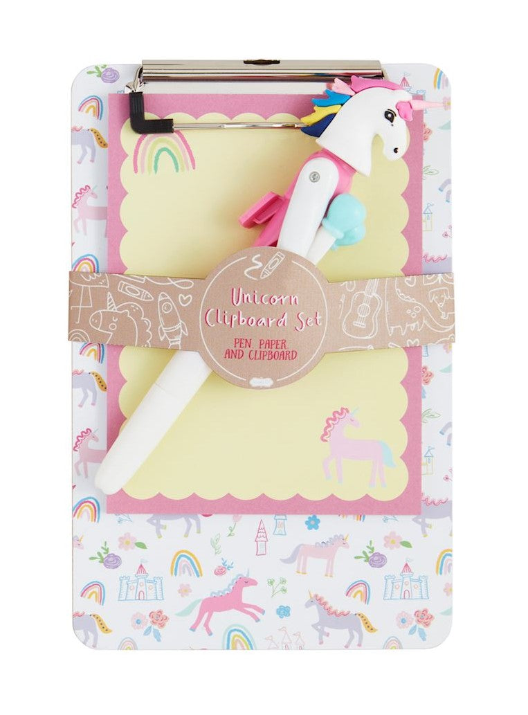 Unicorn Pen & Clipboard Sets