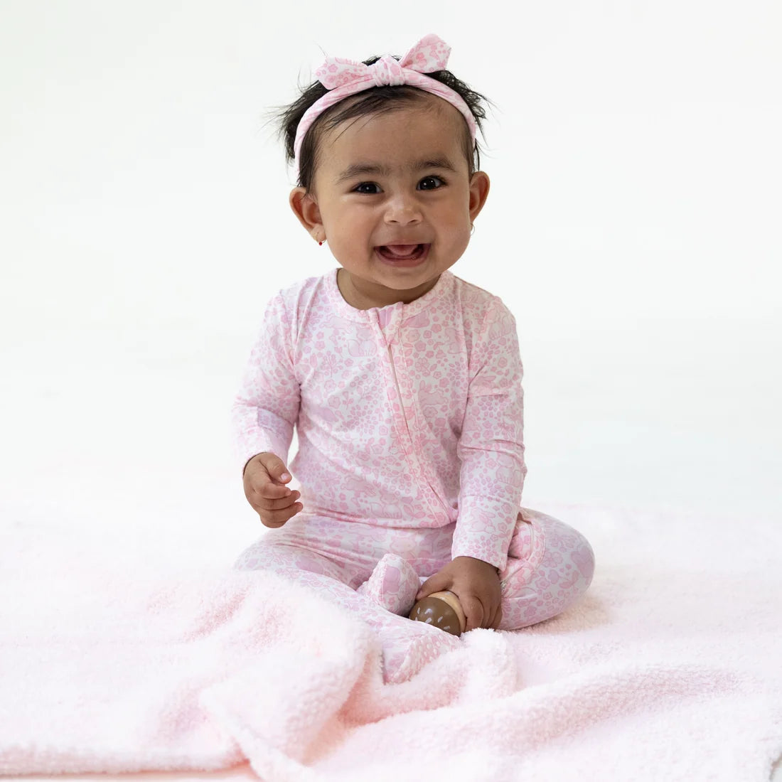 Baby Woodland  2 Way Ruffle Back Zipper Footie
