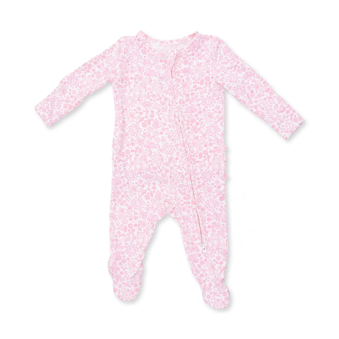 Baby Woodland  2 Way Ruffle Back Zipper Footie