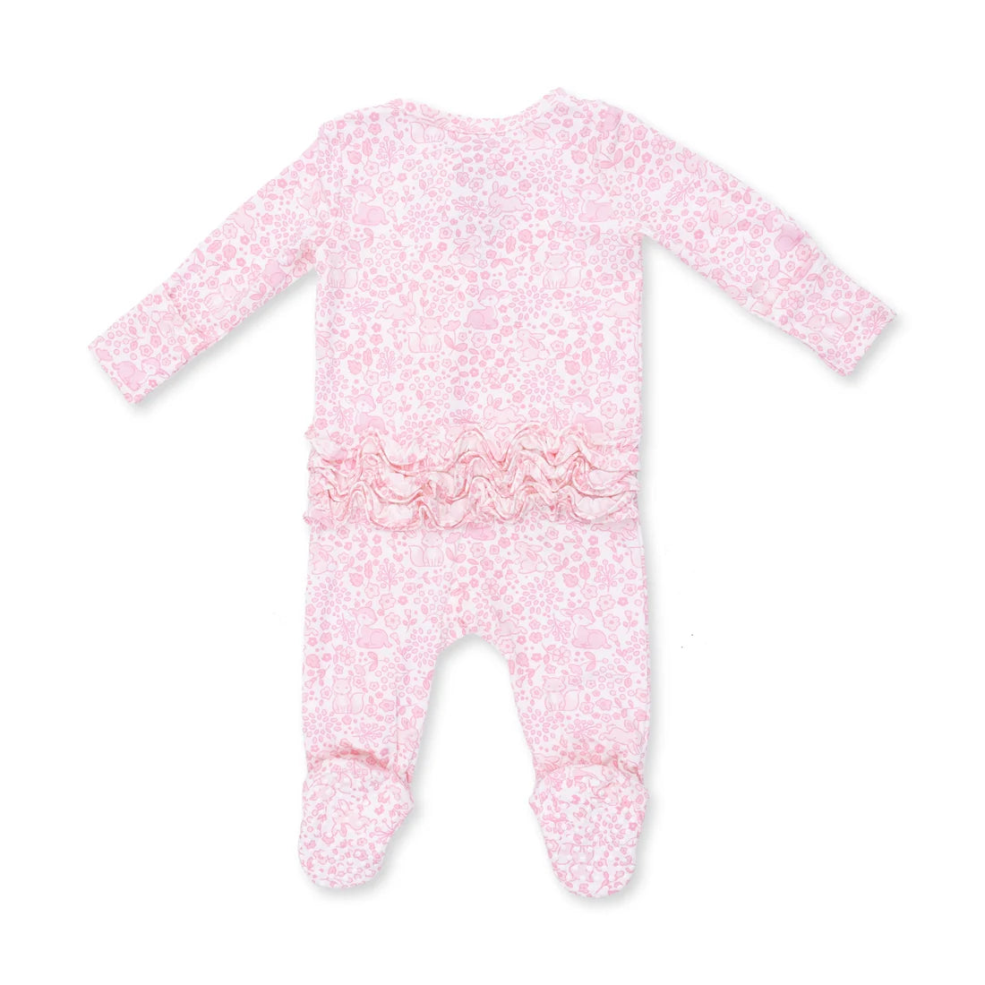 Baby Woodland  2 Way Ruffle Back Zipper Footie