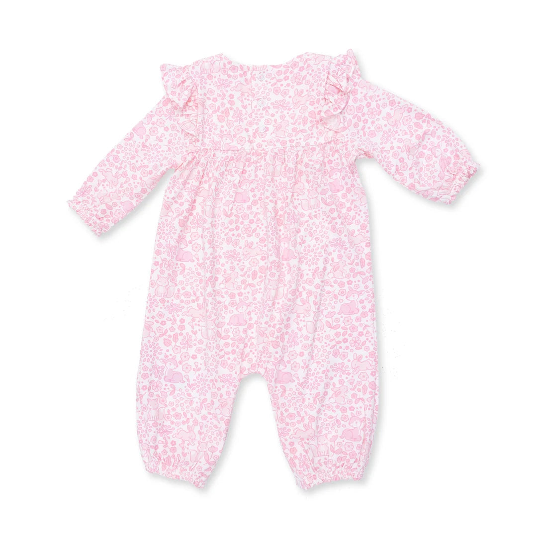 Baby Woodland  Ruffle Sleeve Snap Romper