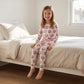 Sweet Bamboo Big Kid Pajama Set - Holiday Wreath Stripe