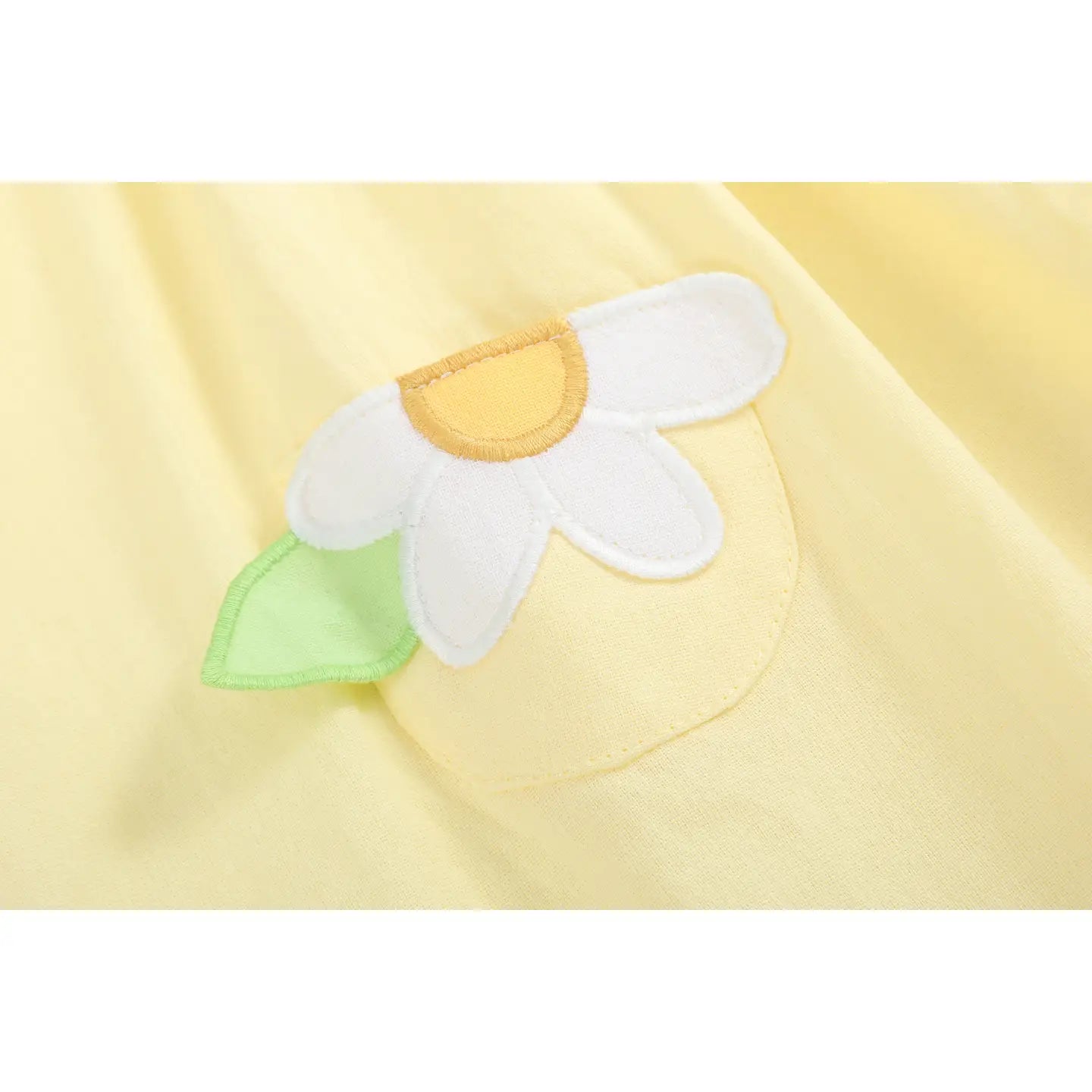 Yellow Daisy Pocketed Smocked Bishop Dress
