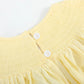 Yellow Daisy Pocketed Smocked Bishop Dress