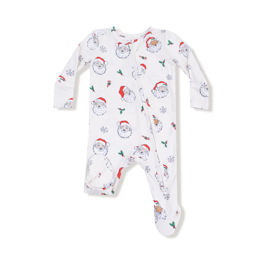 Vintage Santas  2 Way Zipper Footie